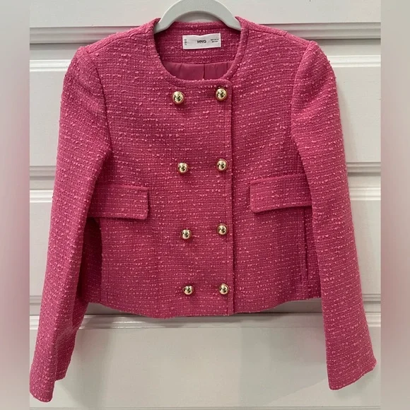 🩷NWOT🩷 MANGO Tweed Lady Jacket in XS - Picture 2 of 10